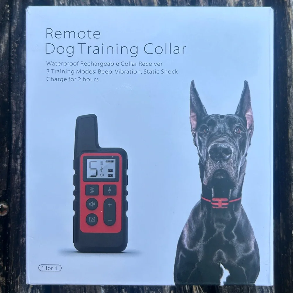 NIB Remote Rechargeable Waterproof Dog Training Collar/ 3 Mode Bark Stopper E9